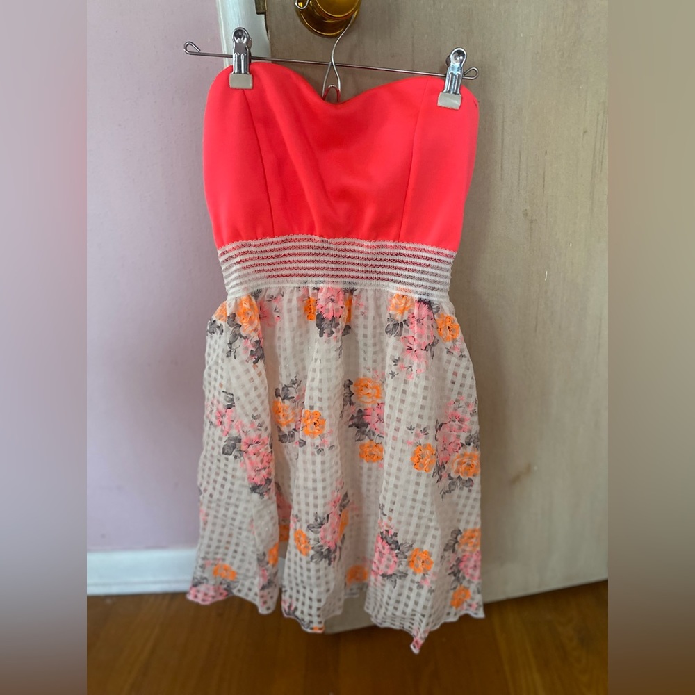 O’linda Pink & Orange Floral Dress